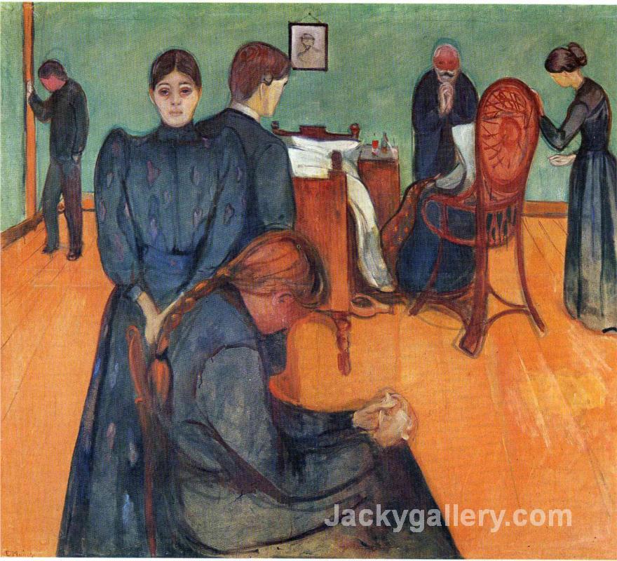 Death in the sickroom by Edvard Munch paintings reproduction